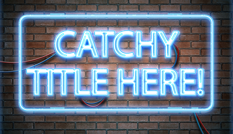 "Catchy Title Here" Banner Image