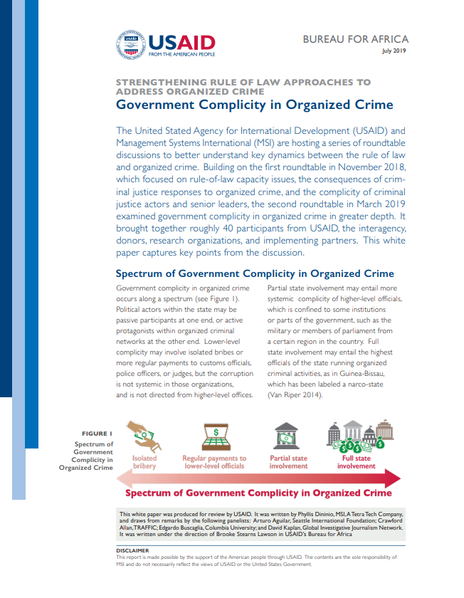 Screenshot of Government Complicity in Organized Crime White Paper